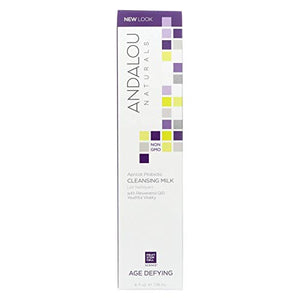 Pack of 1 x Andalou Naturals Cleansing Milk for Dry Sensitive Skin Apricot Probiotic - 6 fl oz