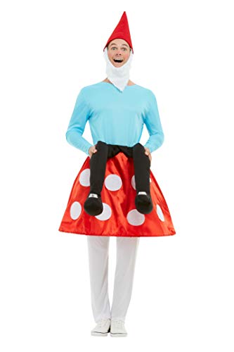 Smiffys 50964XL Gnome Toadstool Costume, Men, Blue & Red, XL - Size 46"-48"