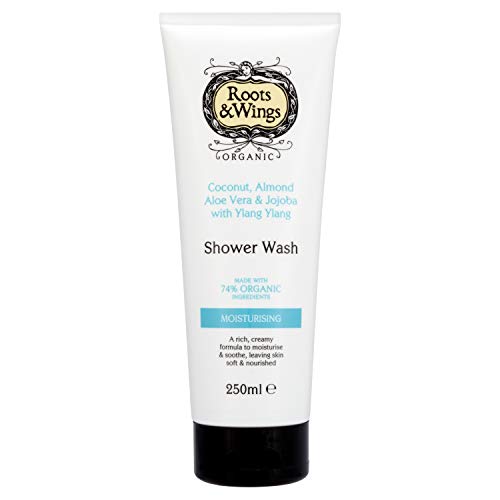 Roots & Wings Organic Moisturising Coconut, Aloe Vera, Almond and Jojoba with Ylang Ylang Shower Wash 250ml