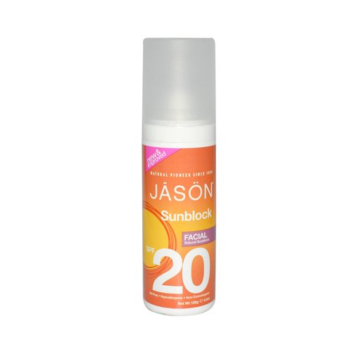 JASON NATURAL PRODUCTS SUNBLOCK,FACIAL,SPF 20, 4.5 FZ