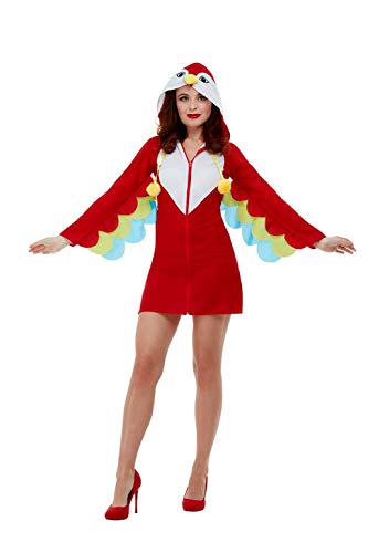 Smiffys 47773L Parrot Costume, Women, Red, L - UK Size 16-18