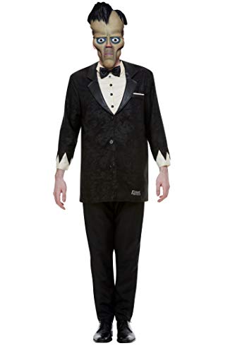 Smiffys 52237L Officially Licensed Addams Family Lurch Costume, Men, Black, L - Size 42"-44"