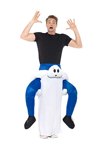 Smiffys 47168 Piggyback Ghost Costume, White, One Size