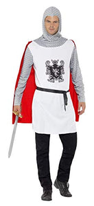 Smiffy's 43422XL - Knight Costume Economy Top with attached cape belt and hood