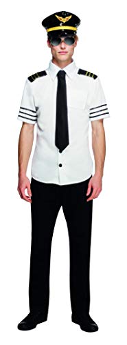 Fever Adult men's Mile High Costume, Hat, Shirt and Tie, Uniforms, Size L, 31871
