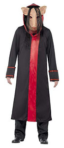 Smiffys Men's Saw Jigsaw Costume, Mask, Jacket, Mock Waistcoat & Shirt, Size: M, Color: Black, 20493