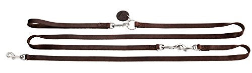 Combi Leash 6In1 Solid Education, 18/310 Soft Genuine Cow Leather, Dark Brown | Hunter