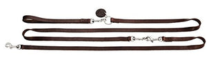 Combi Leash 6In1 Solid Education, 18/310 Soft Genuine Cow Leather, Dark Brown | Hunter