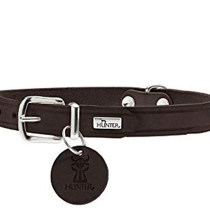 Collar Aalborg, 52 Soft Genuine Cow Leather, Dark Brown | Hunter
