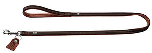 Leash Cody, 20/100 Bison Leather, Dark Brown/Cognac | Hunter