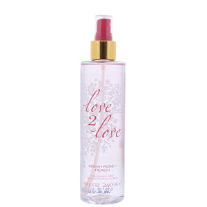 Love 2 Love Fresh Rose Plus Peach Fragrance Mist for Her, 240 ml