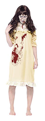 Smiffys Adult Women's Zombie Sinister Dreams Costume, Night Dress and Wig, Zombie Alley, Halloween, Size: M, 43723