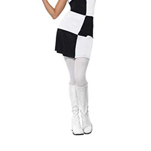 Smiffys 60s Party Girl Costume	L - UK Size 16-18	Black & White