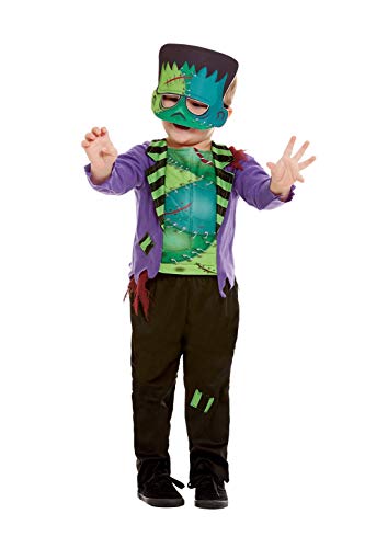 Smiffys 50793T2 Toddler Monster Costume, Boys, Green, Age 3-4 Years