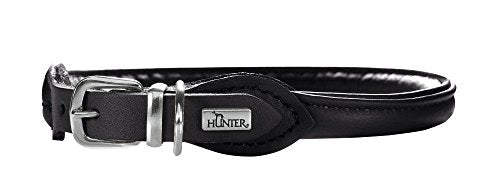 Collar Round & Soft Elk Petit 32/6 Ni Elkskin Black, 24-27 Cm | Hunter