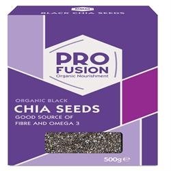 Profusion Black Chia Seeds Org 500g X 2 (Pack of 2)