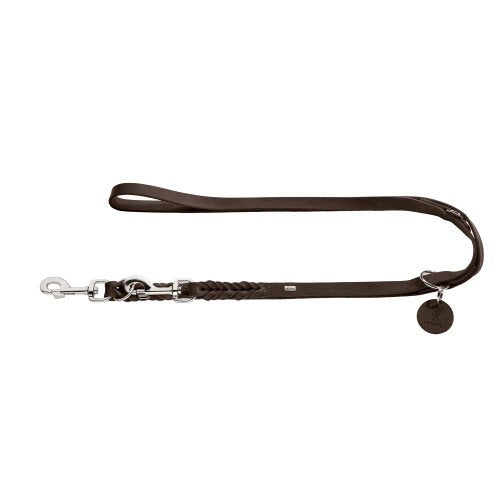 Training Leash Solid Education, 18/250 Soft Genuine Cow Leather, Dark Brown | Hunter
