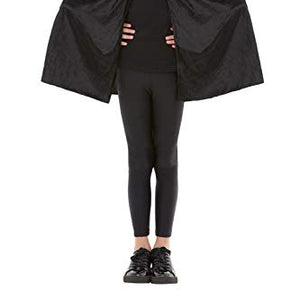Smiffys 52076 Cat Hooded Cape, Girls, Black, One Size