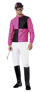 Smiffys Jockey Costume Pink & Black L - Size 42"-44"