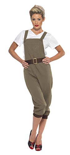 Smiffys 44438X1 Khaki WW2 Land Girl Costume