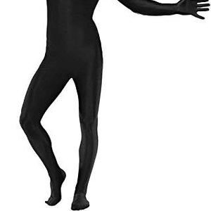 Smiffys Men's Second Skin Costume in Black, Body Suit with Fanny Pack, Size: XL