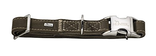 Collar Hunting Alu-Strong Gr. M Olive, Leather | Hunter