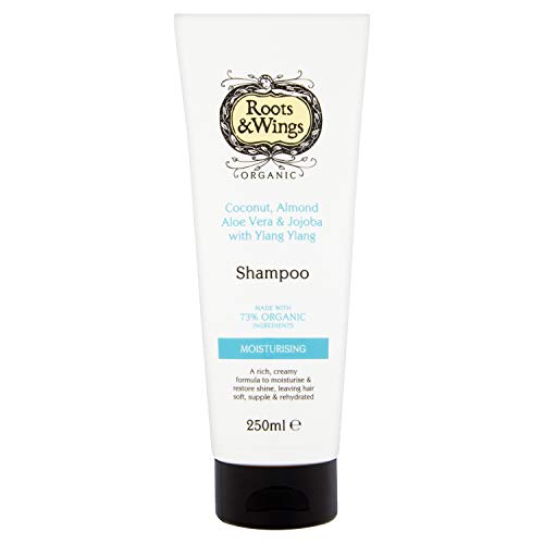 Roots & Wings Organic Moisturising Coconut, Aloe Vera, Almond and Jojoba with Ylang Ylang Shampoo 250ml