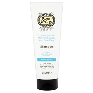 Roots & Wings Organic Moisturising Coconut, Aloe Vera, Almond and Jojoba with Ylang Ylang Shampoo 250ml
