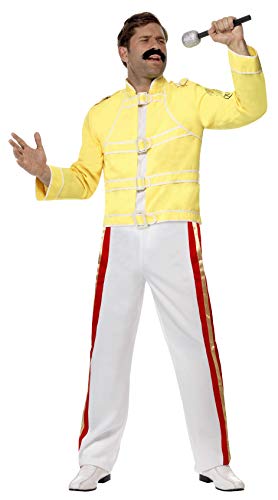 Smiffys Adult men's Rock Star Economy Costume, Jacket and trousers, Icons and Idols, Serious Fun, Size L, 28301