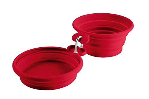 Silicone Travel Bowl List 350/750 Ml Red  Pack Of 2 | Hunter