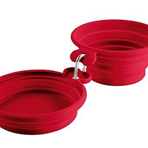 Silicone Travel Bowl List 350/750 Ml Red  Pack Of 2 | Hunter