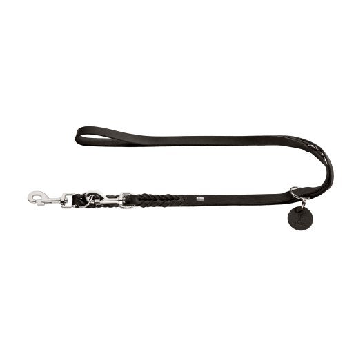 Training Leash Solid Education, 13/250 Soft Genuine Cow Leather, Black | Hunter