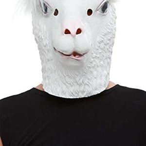Smiffys 50879 Llama Latex Mask, Men, White