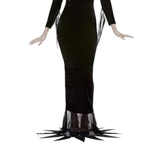 Smiffys 52233L Officially Licensed Addams Family Morticia, Women, Black, L - UK Size 16-18