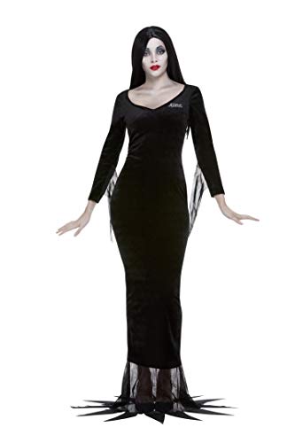 Smiffys 52233M Officially Licensed Addams Family Morticia, Women, Black, M - UK Size 12-14