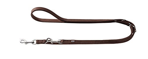 Training Leash Rolling Hills, 20/200 D-Brown/D-Brown, Leather | Hunter