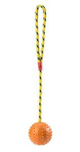 Ruber Ball With Rope Orange  Pack Of 3 | Hunter