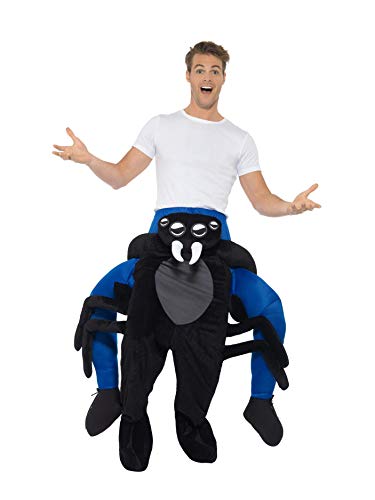 Smiffys 48820 Piggyback Spider Costume, Black, One Size
