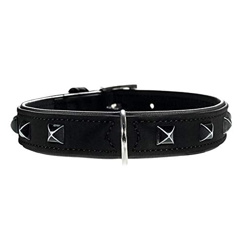 Collar Softie Pyramide 50 Nickel Artificial Leather Black/ Black | Hunter
