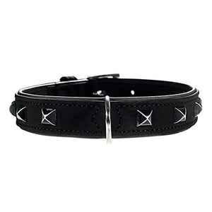 Collar Softie Pyramide 50 Nickel Artificial Leather Black/ Black | Hunter