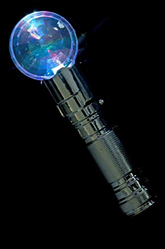 Smiffys 20 cm Outerspace Microphone Disco Light-Up - Silver