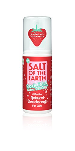 Natural Deodorant Spray by Salt of the Earth, Sweet Strawberry - Vegan, Long Lasting Protection, Not Tested on Animals, Paraben Free, Made in the UK - 100ml