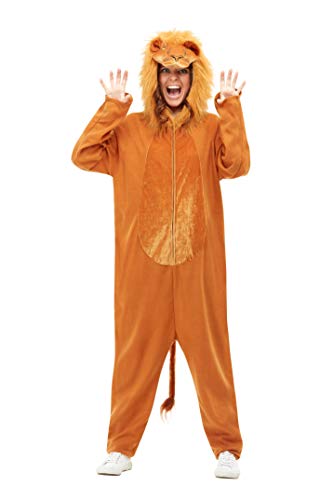 Smiffys 50712L Lion Costume, Unisex Adult, Brown, L - Size 42"-44"