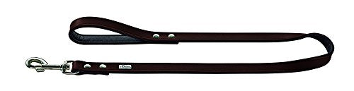 Leash Basic 13/110 Nickel-Plated Coated Split Leather Brown/Black | Hunter