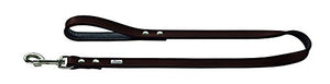 Leash Basic 13/110 Nickel-Plated Coated Split Leather Brown/Black | Hunter