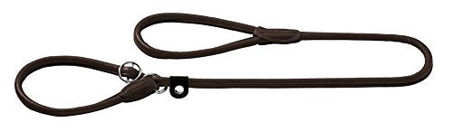 Retriev.-Leash Round & Soft Elk 10/120 With Stop, Elkskin Dark Brown | Hunter