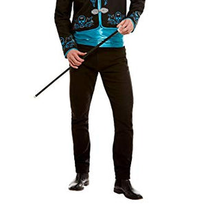 Smiffys 50799L Day of The Dead Costume, Men, Black, L - Size 42"-44"
