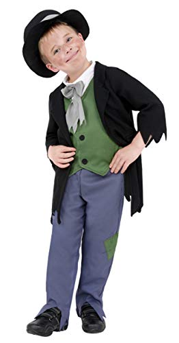 Smiffys 38671L Dodgy Victorian Boy Costume, Black, L - Age 10-12 years