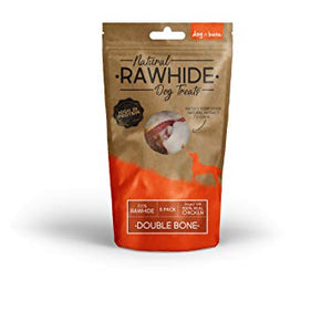 Dog'N'Bone Rawhide Double Bone With Chicken 6Pk