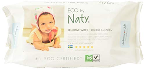 Naty by Nature Babycare Lightly Scented Sensitive Eco Wipes, 56 wipes